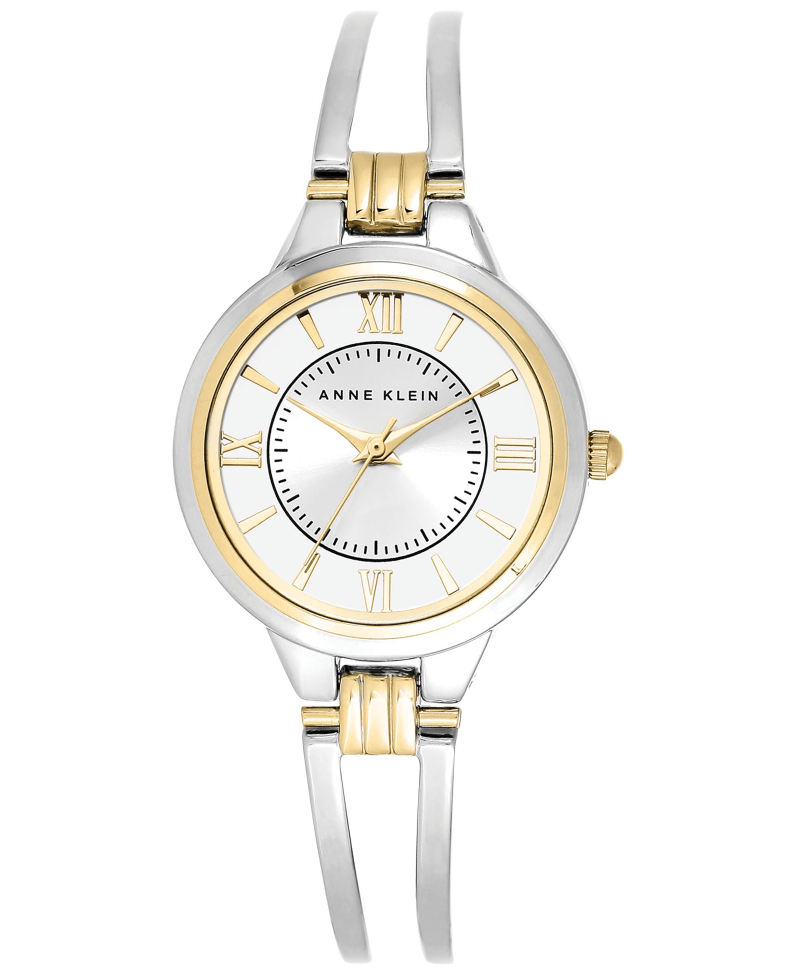 Anne Klein Watch, Women's Two-Tone Bangle Bracelet 29mm AK-1441SVTT
