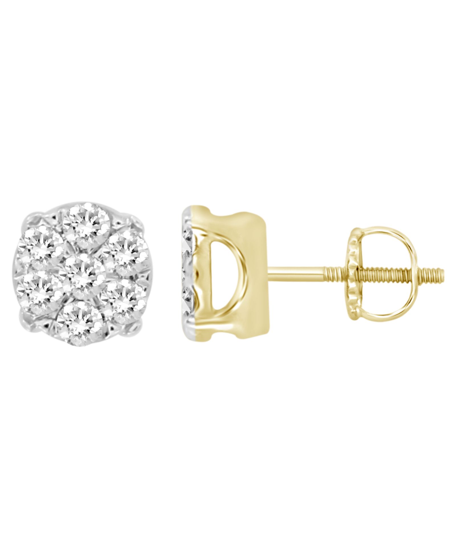 Мужские серьги Diamond (1/4 ct.t.w.) в Yellow Gold