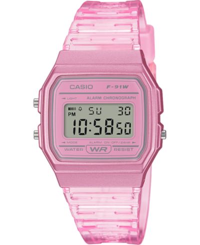 Casio Unisex цифровые часы Pink Jelly Strap 35.2mm