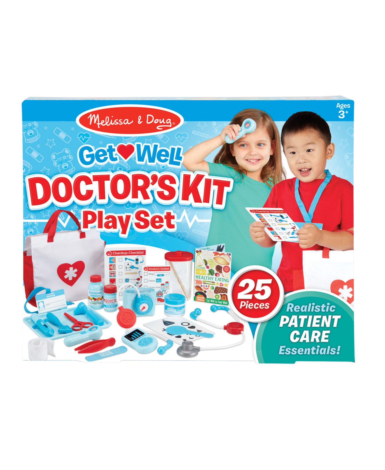 Игровой набор Melissa and Doug Doctor Get Well на 25 предметов, для детей от 3 лет