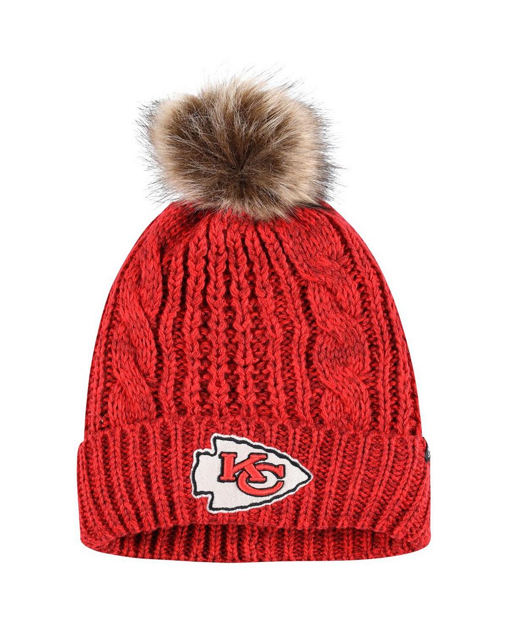 Женская вязаная шапка '47 Brand с помпоном и логотипом Kansas City Chiefs