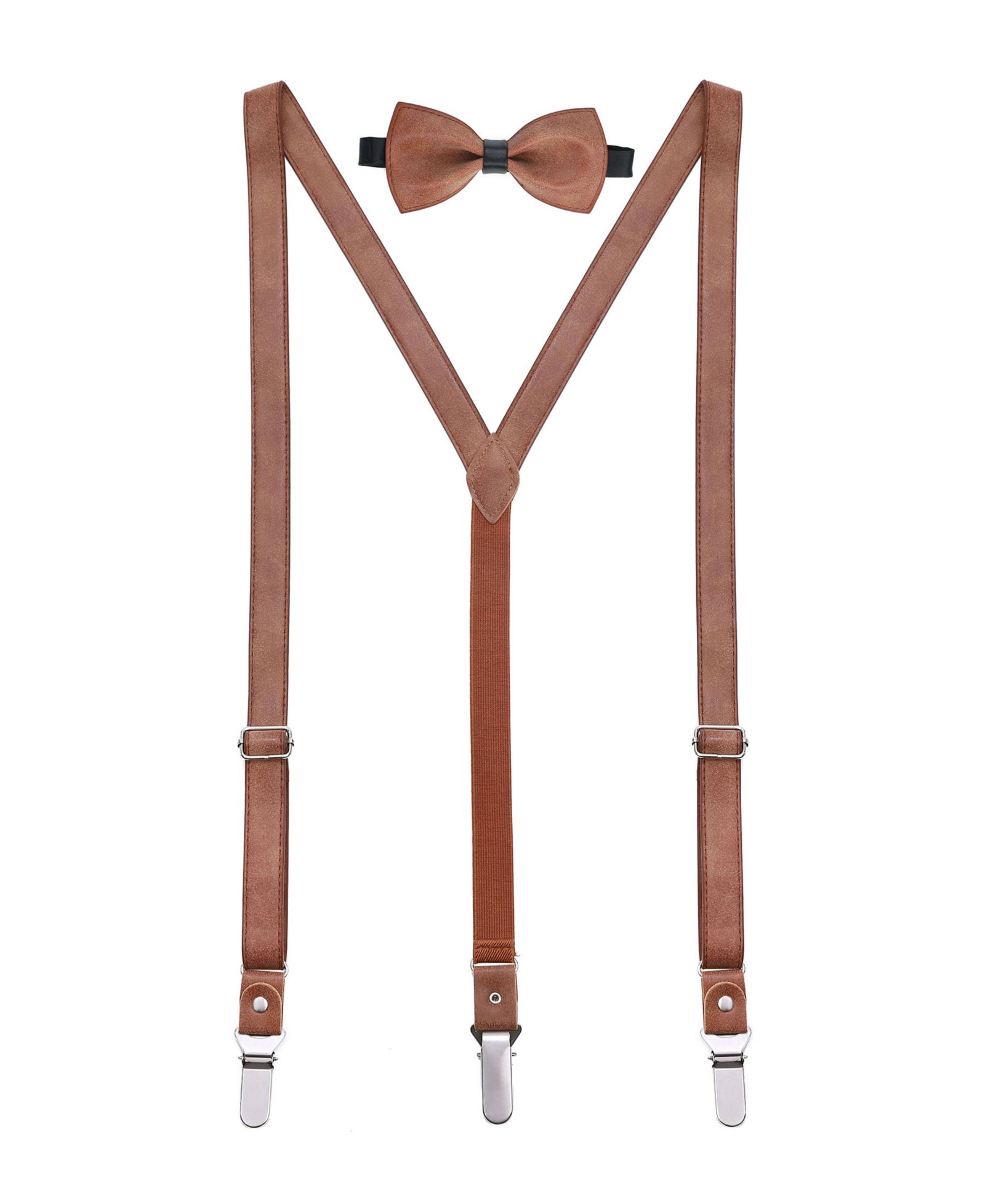 Мужской набор Mio Marino Suede Y-Back Suspenders Bow Tie Set