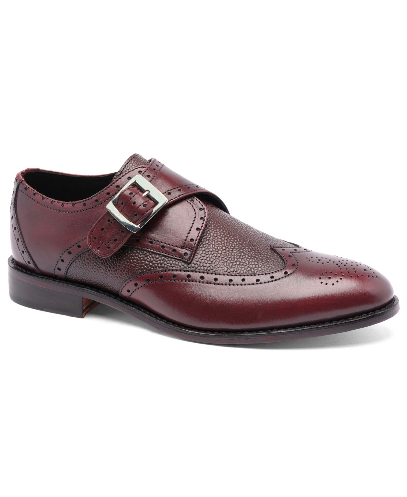 Anthony Veer Men's Roosevelt III Single Monkstrap Wingtip Goodyear Dress Shoes