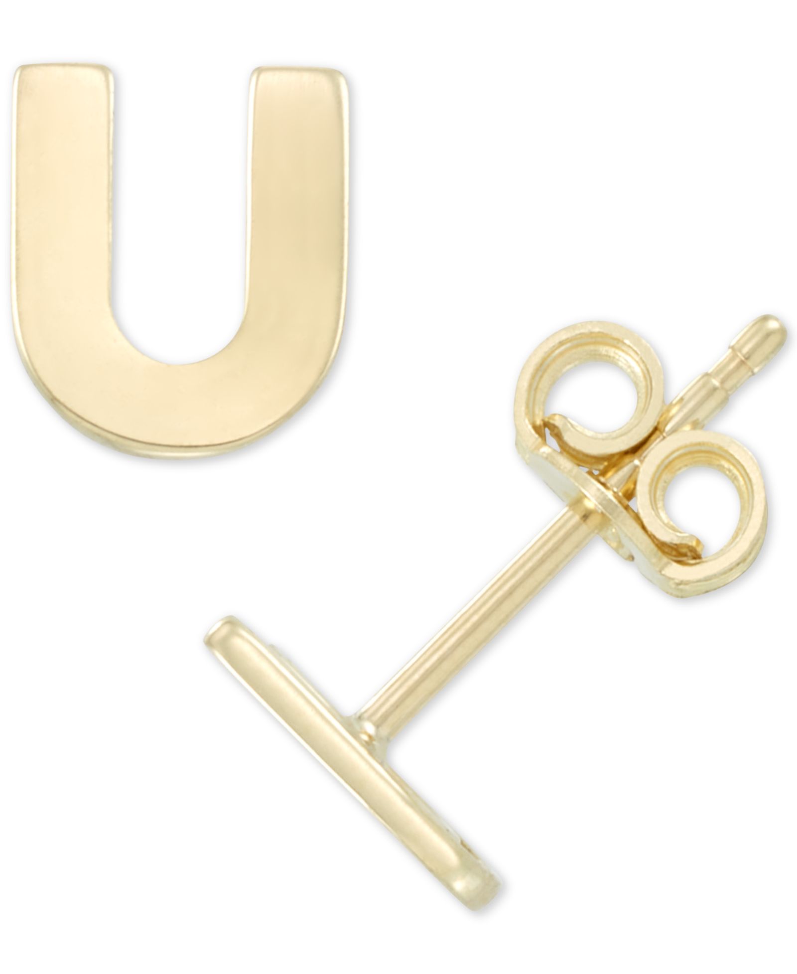 Серьги-гвоздики Initial в 10k Gold