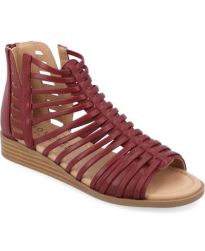 Женские сандалии на клиновидной подошве Journee Collection Delilah Gladiator Sliver