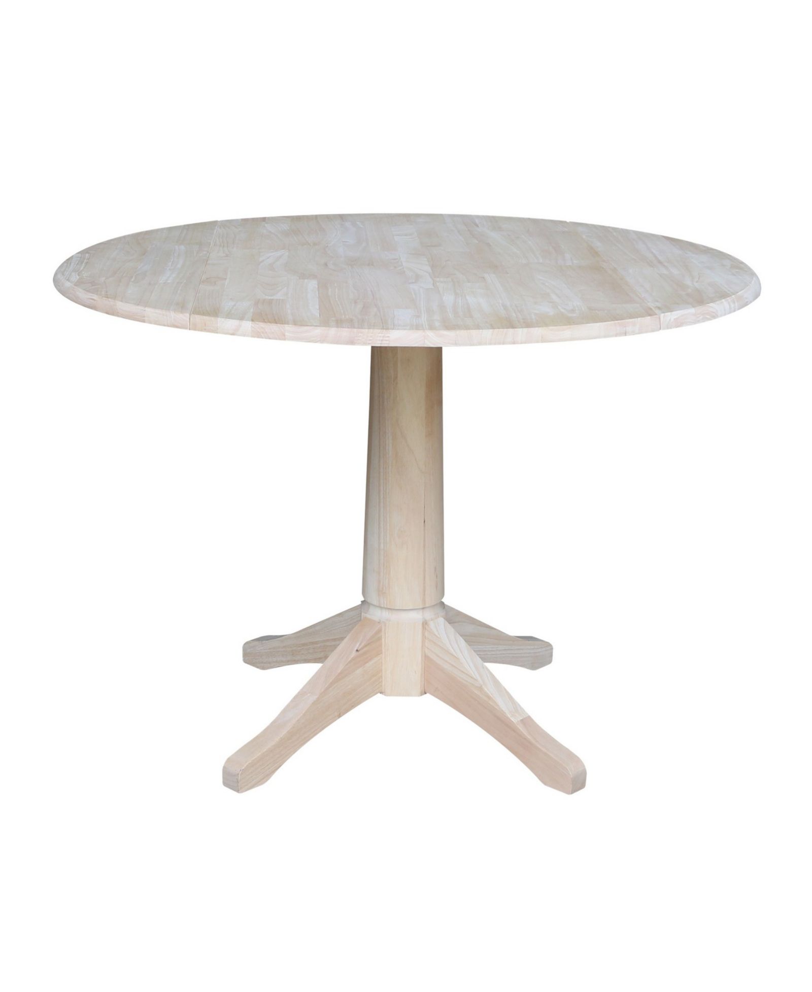 International Concepts 42" Round Dual Drop Leaf Pedestal Table