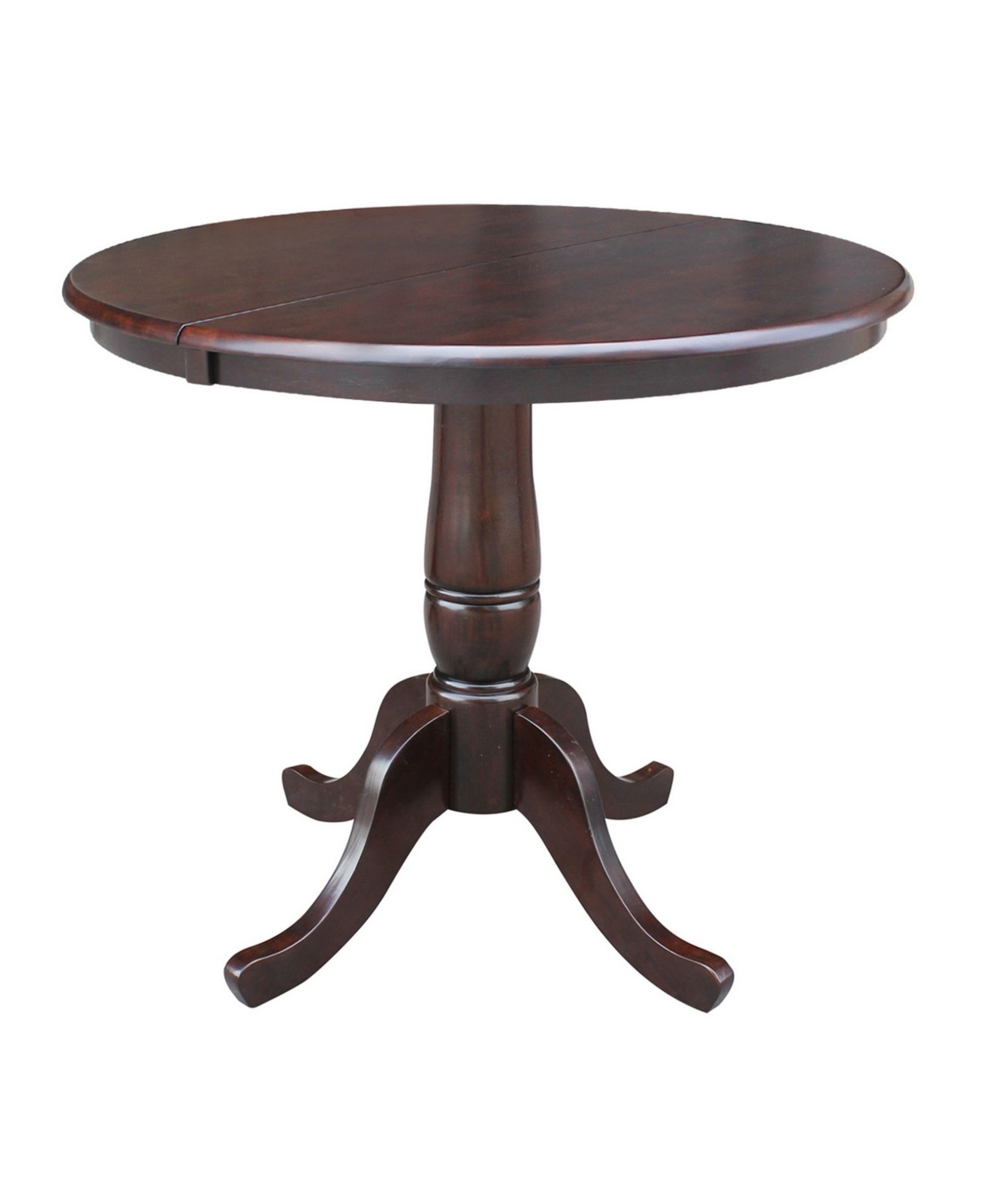 International Concepts 36" Round Top Pedestal Table with 12" Leaf