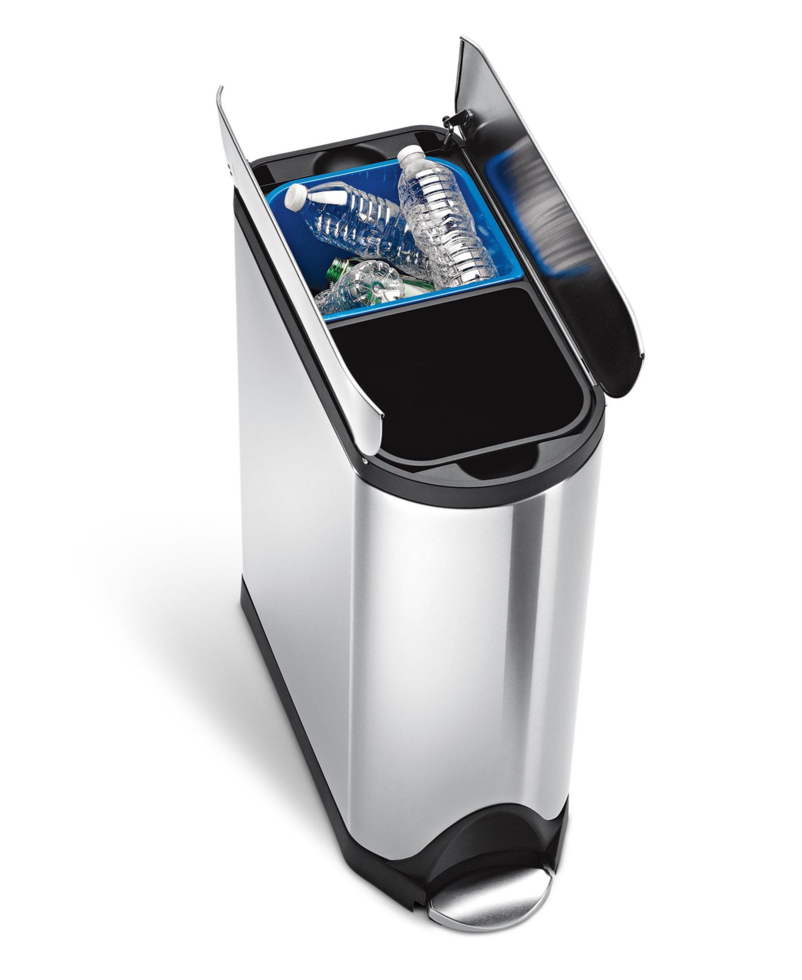 Simplehuman 40 Liter Butterfly Lid Recycling Kitchen Trash Can