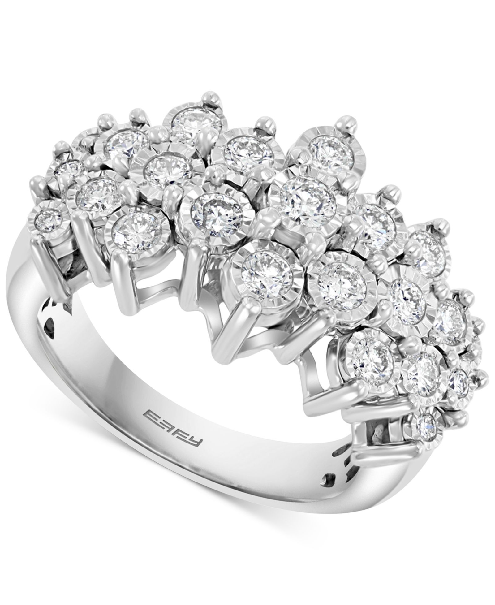 EFFY® Кольцо Diamond Cluster (1 ct. t.w.) в 14k White Gold или 14k Yellow & White Gold