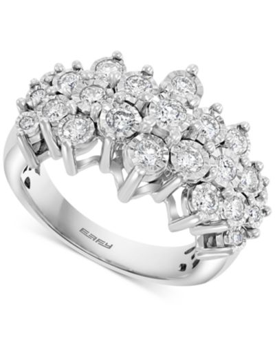 EFFY® Кольцо Diamond Cluster (1 ct. t.w.) в 14k White Gold или 14k Yellow & White Gold