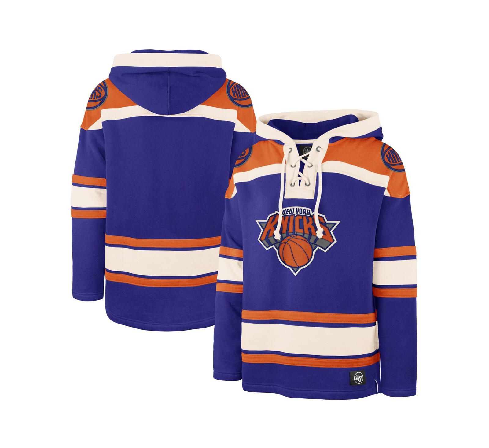 Мужское худи '47 Brand New York Knicks Superior Lacer Pullover