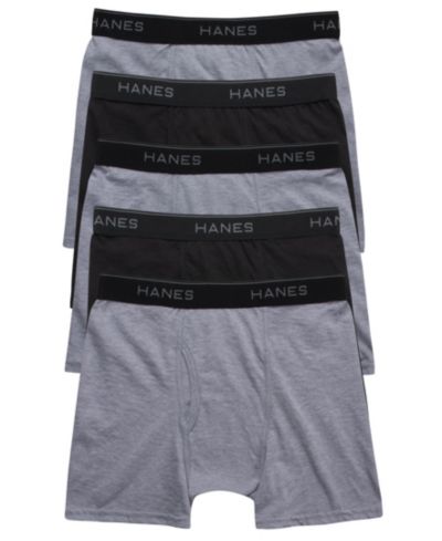Детские боксеры Hanes Big Boys из хлопкового смеси, упаковка 5 шт.