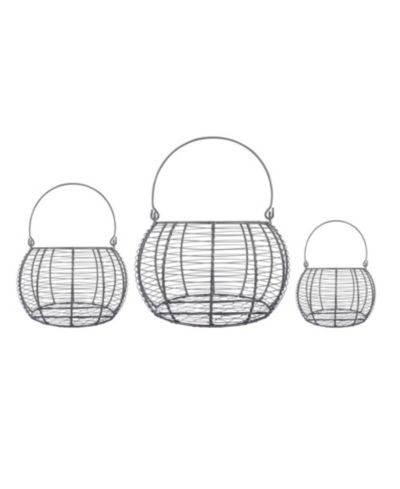 Design Imports набор из 3 винтажных корзин
