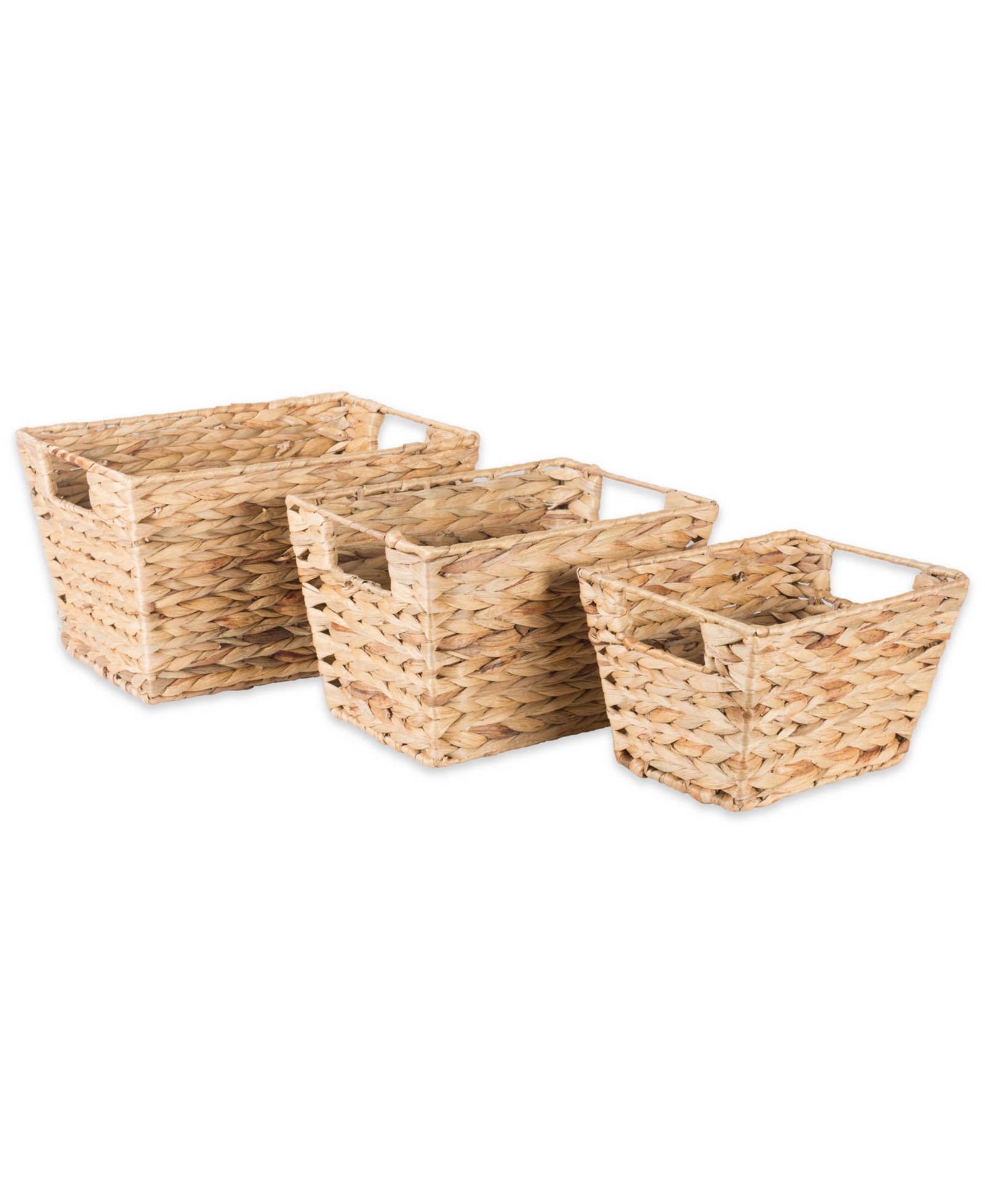 Design Imports Water Hyacinth Basket Set of 3