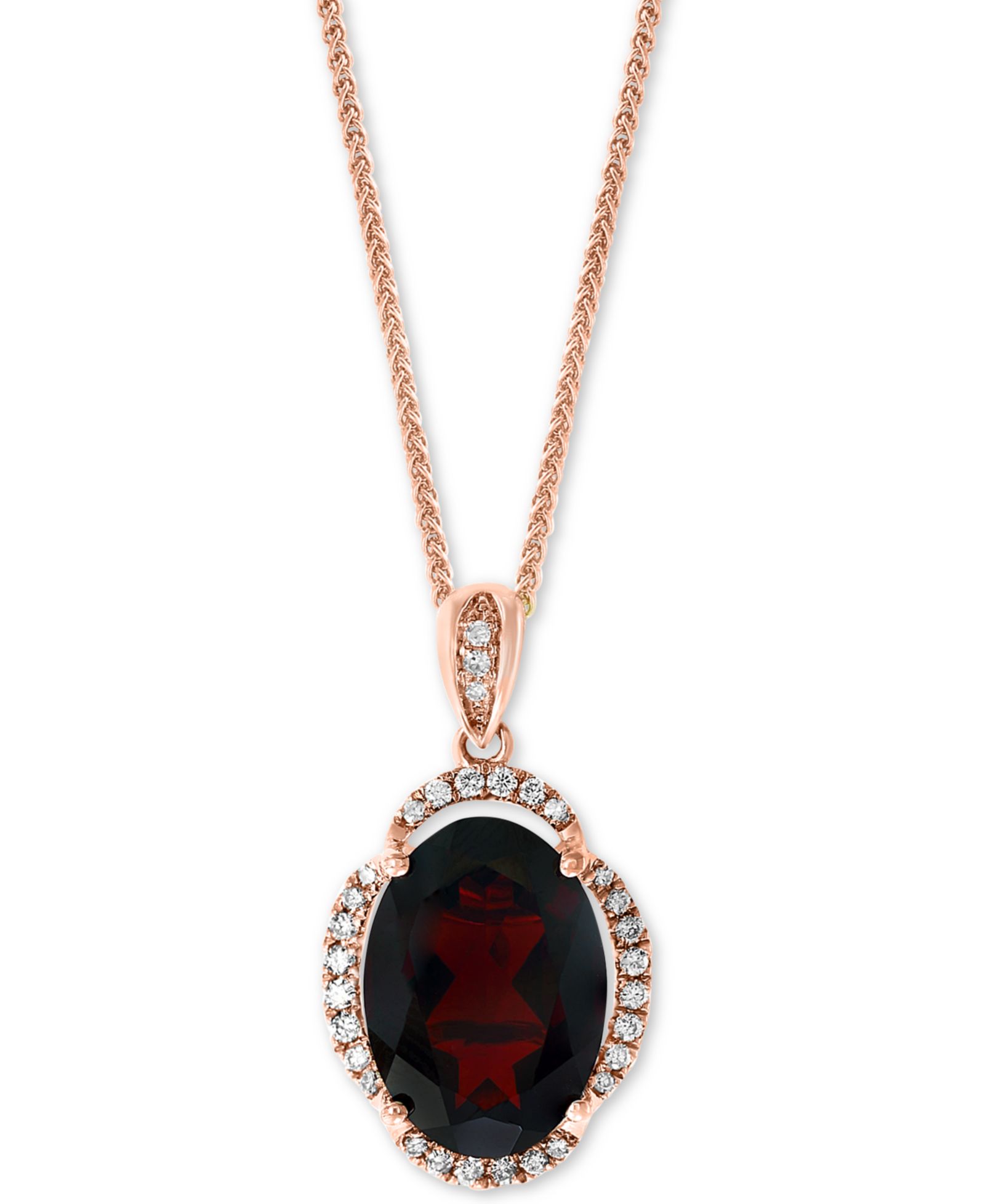 Ожерелье-подвеска LALI Jewels Garnet & Diamond в 14k Rose Gold