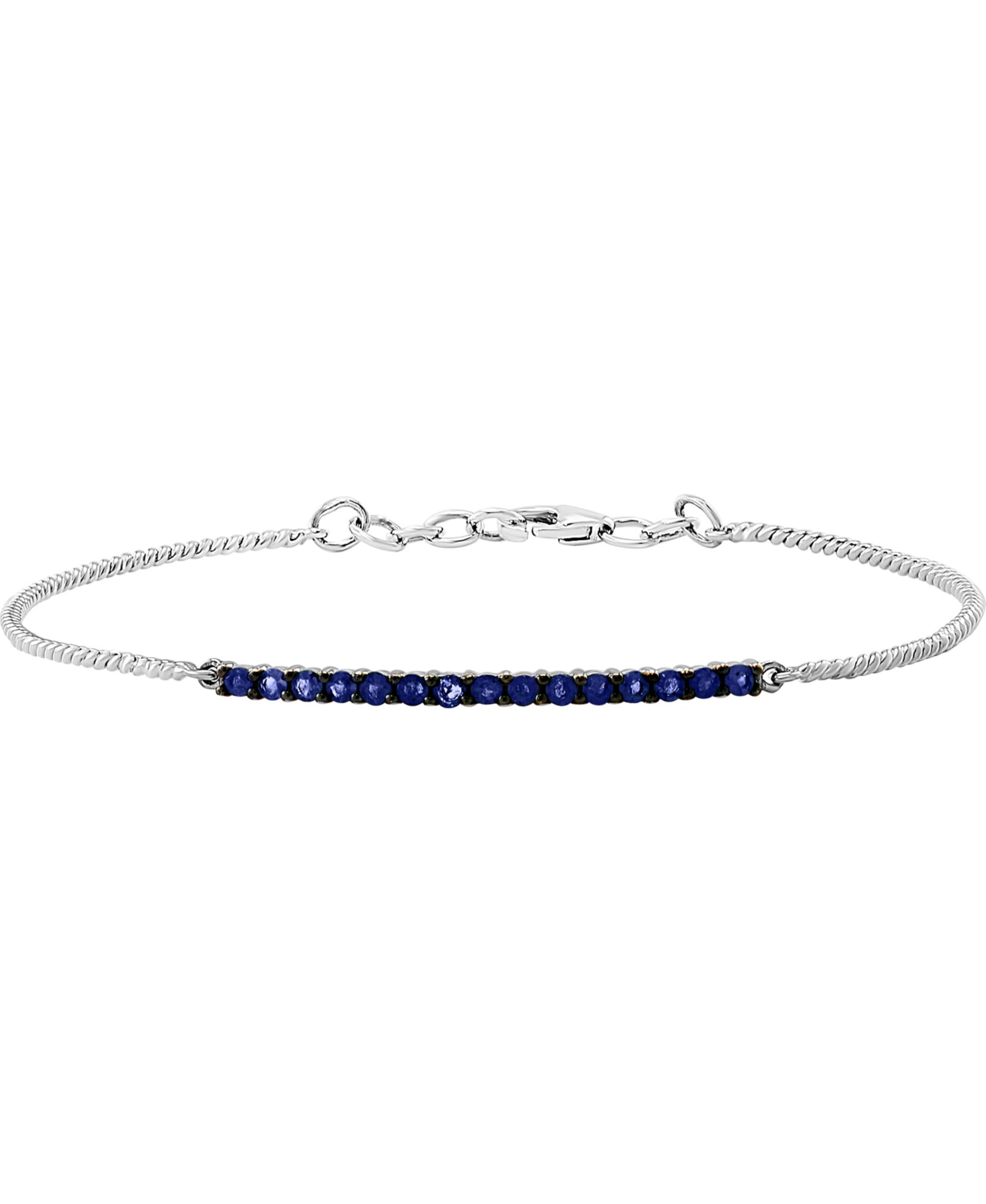 LALI Jewels браслет Tennis с сапфиром (5/8 ct. t.w.) в белом золоте 14k