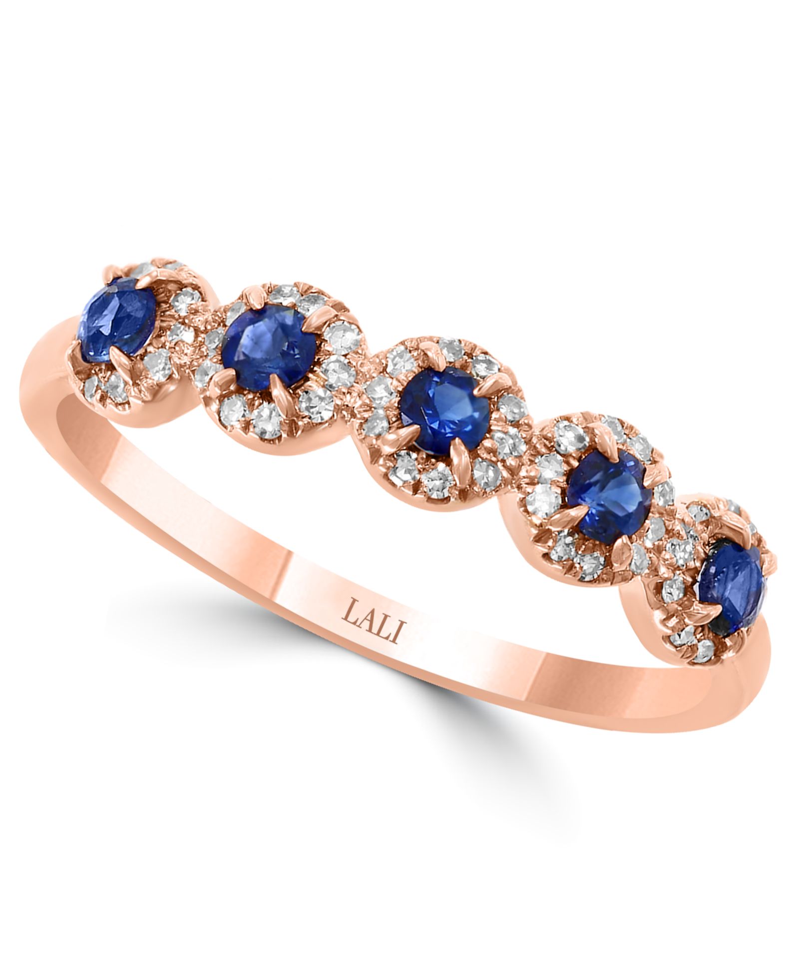 Серебряное кольцо с сапфирами и бриллиантами от LALI Jewels