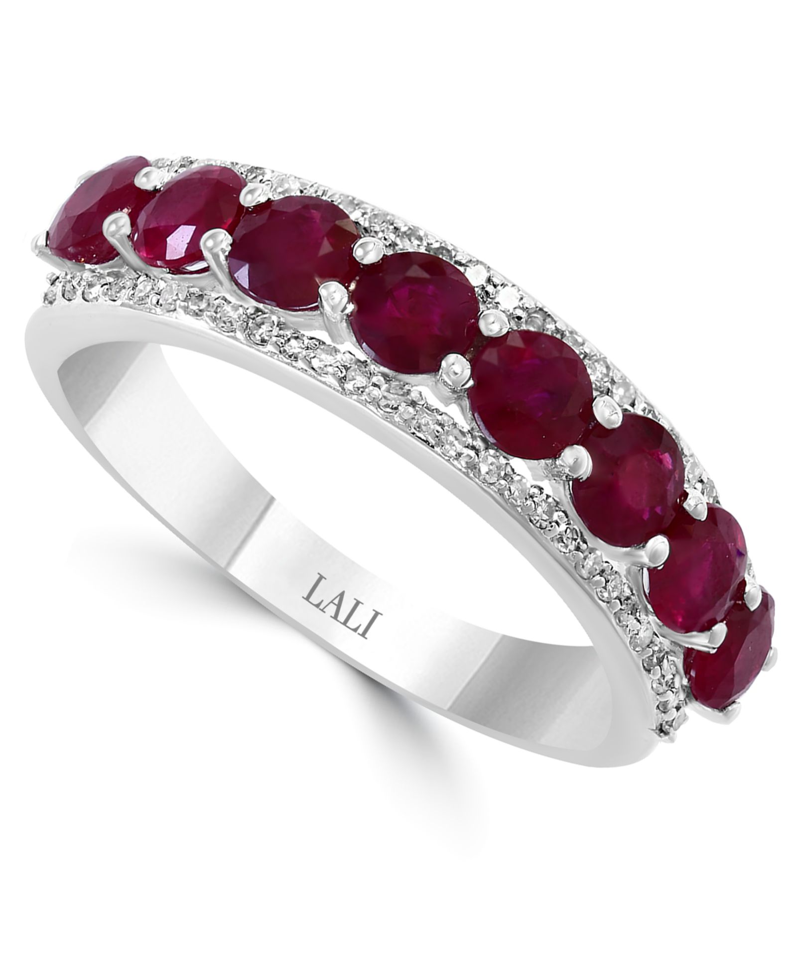 Кольцо LALI Jewels Ruby (1-7/8 ct. t.w.) & Diamond (1/6 ct. t.w.) в 14k White Gold