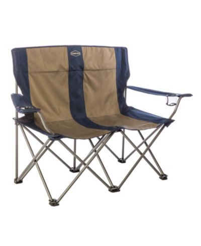 Складной двухместный стул для кемпинга и пляжа Kamp-Rite Portable Folding Outdoor Double Camping Lawn Beach Chair, Navy/Tan