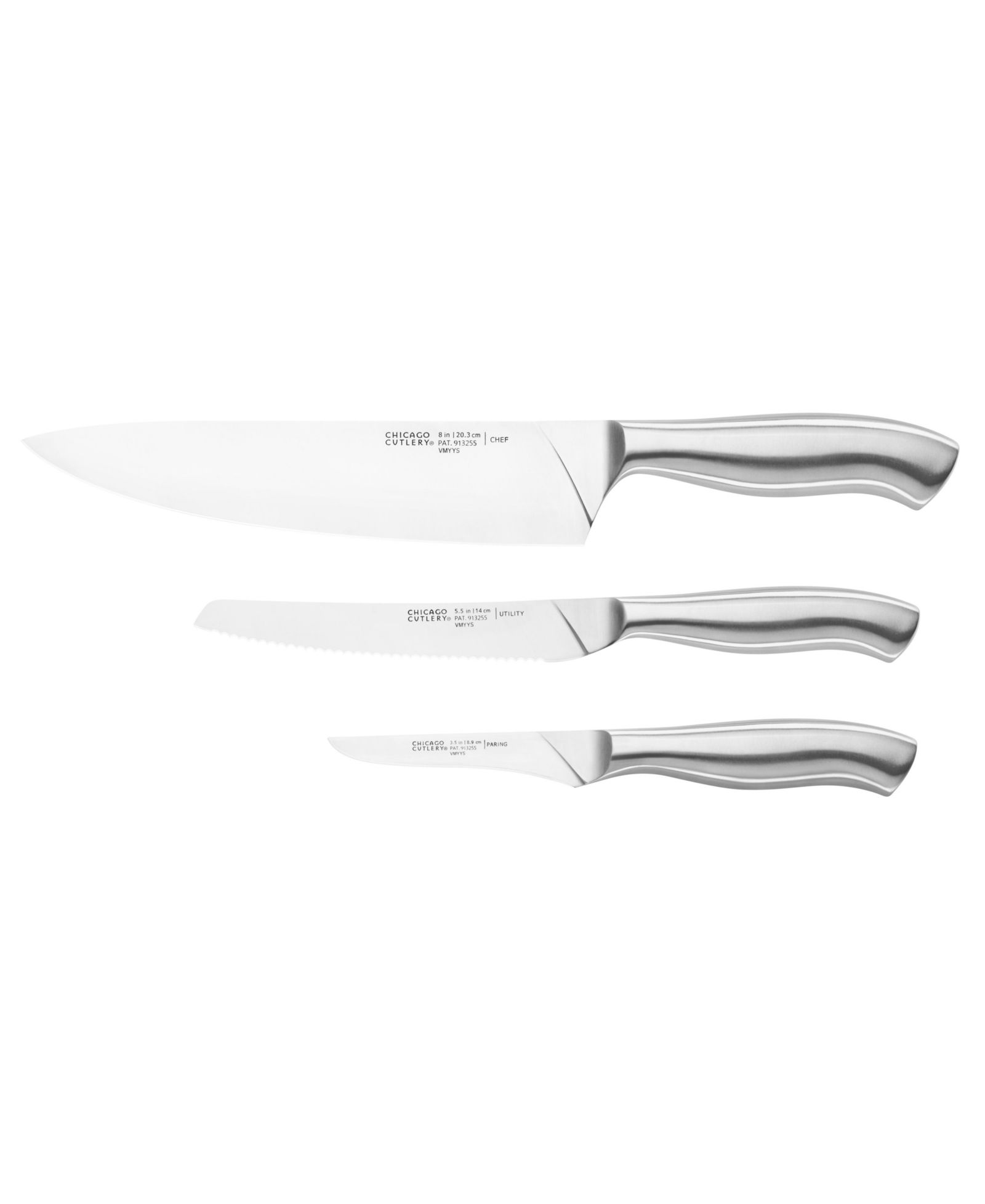 Chicago Cutlery Insignia Steel Guided Grip 3-Pc. Cutlery Set