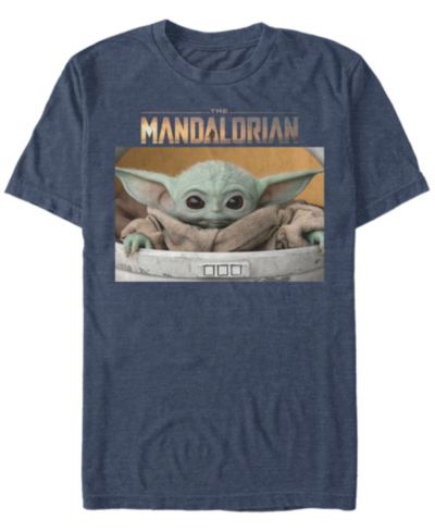 Футболка Fifth Sun Men's Star Wars The Mandalorian The Child Big Eyes Portrait Logo Short Sleeve