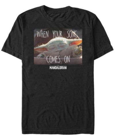 Fifth Sun Men's Star Wars The Mandalorian The Child When Your Song Comes on Short Sleeve T-shirt