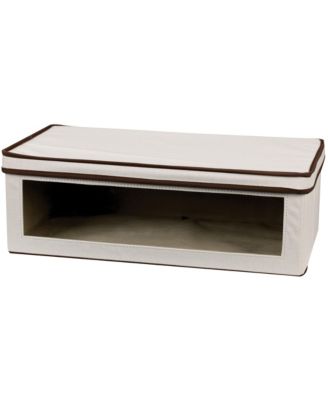 Household Essentials Large Canvas Storage Box, Trim