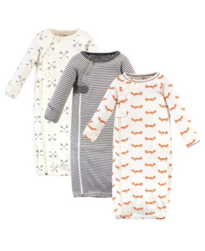 Детская спальная рубашка Touched by Nature Baby Boys Full-Zip Natural Cotton