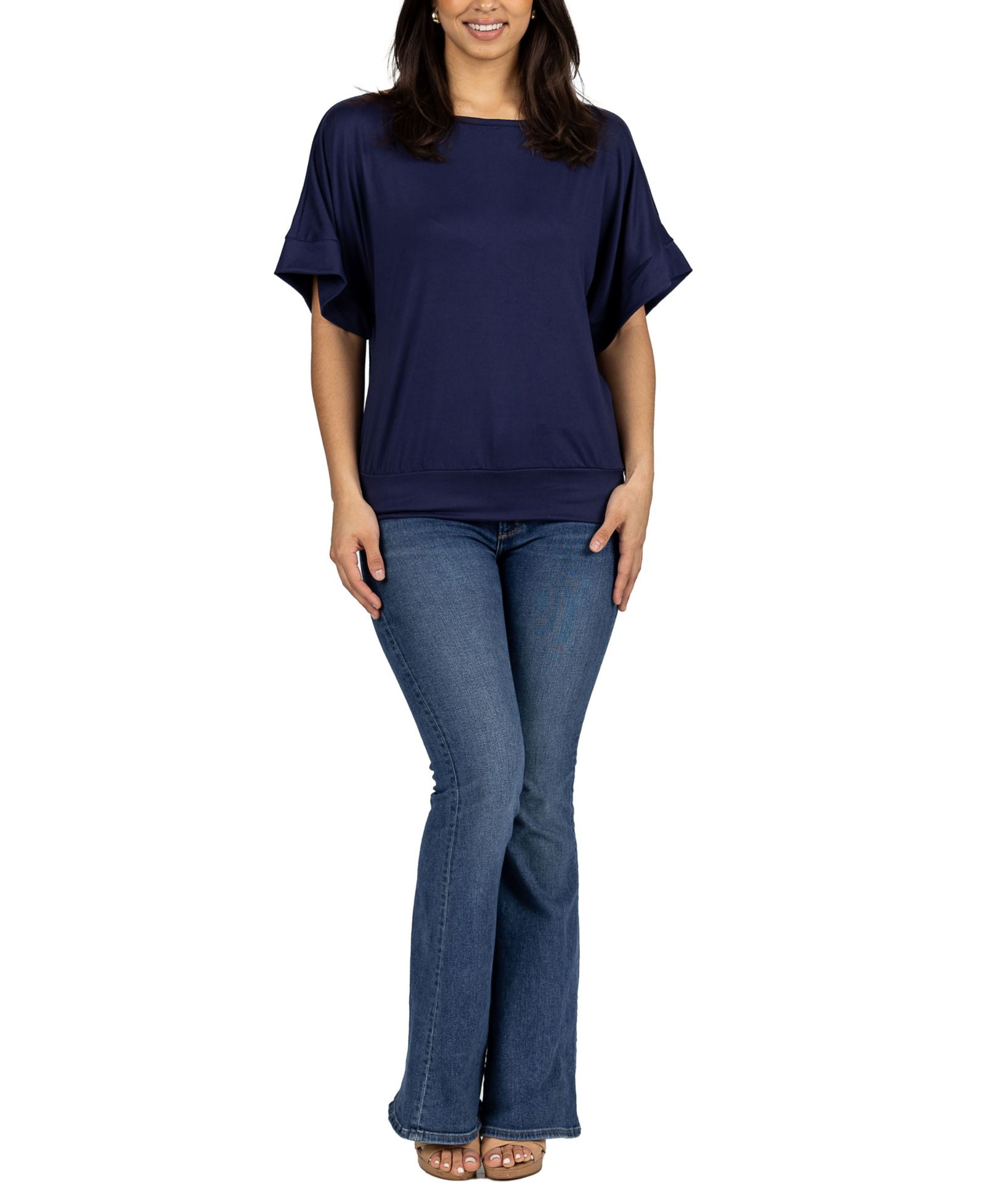 Топ 24seven Comfort Apparel Loose Fit Dolman с широкими рукавами