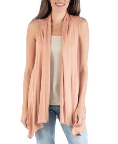 Кардиган-жилет 24seven Comfort Apparel Draped Open Front Sleeveless