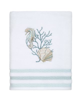 Avanti Coastal Terrazzo Embroidered Cotton Bath Towel, 27" x 50"