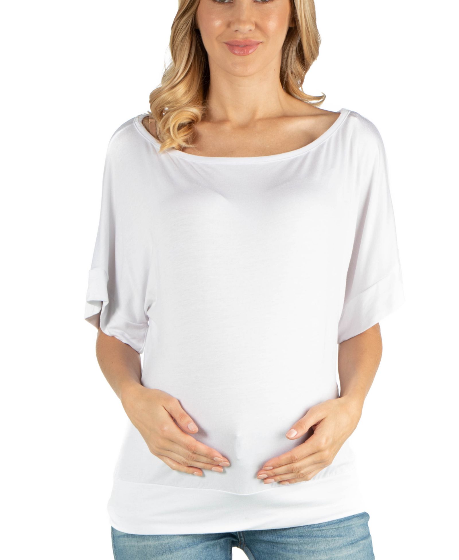 Материнский топ 24seven Comfort Apparel Loose Fit Dolman с широкими рукавами