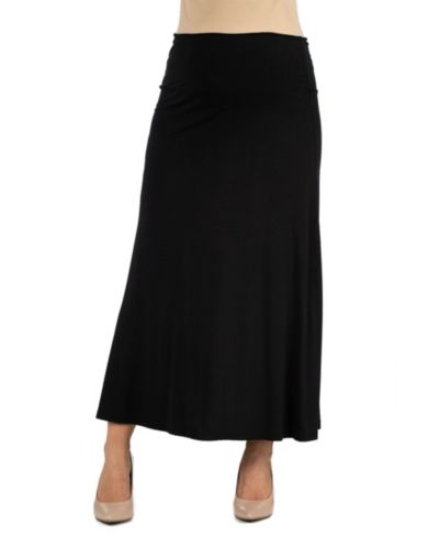 Женская трикотажная макси юбка 24seven Comfort Apparel с эластичным поясом