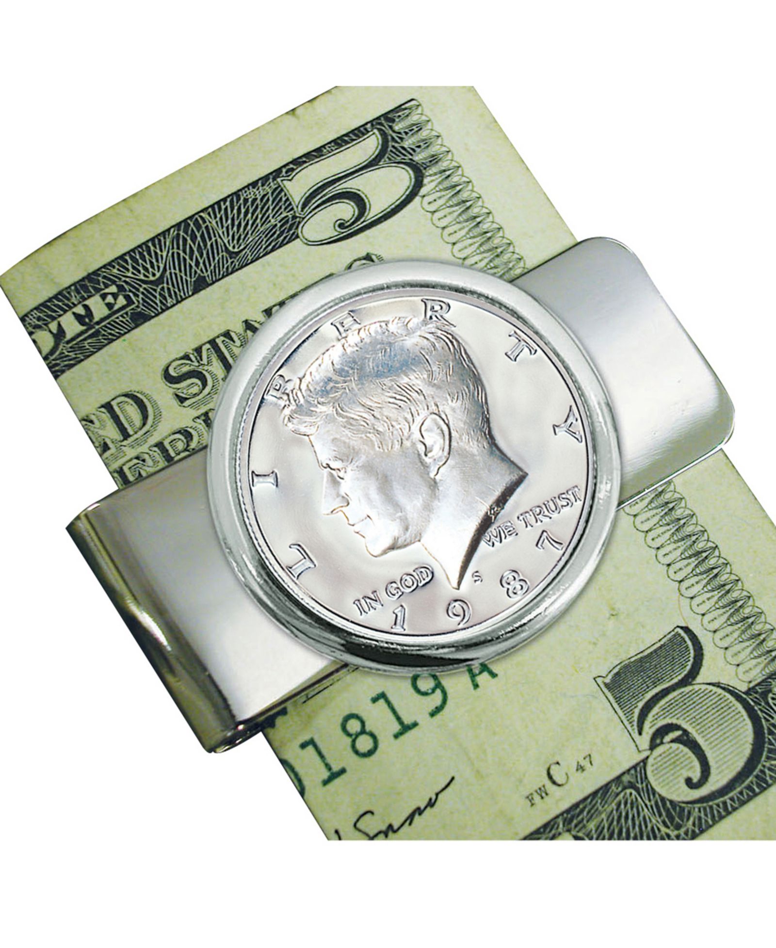 Men's American Coin Treasures Proof JFK Half Dollar Coin Money Clip