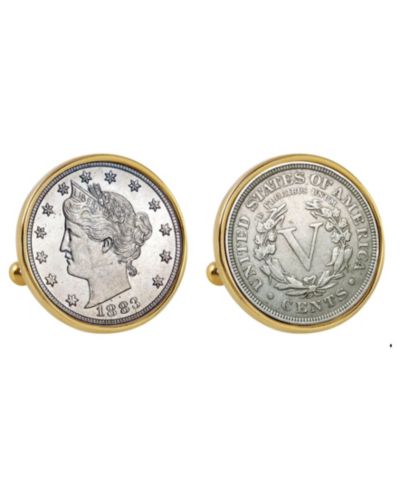 Запонки American Coin Treasures 1883 Liberty Nickel Bezel Coin