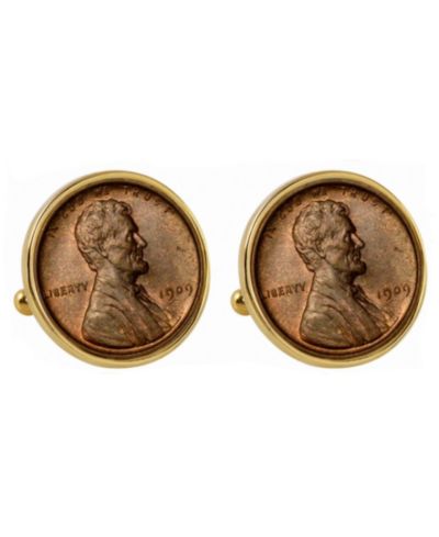 American Coin Treasures запонки с монетой Lincoln Penny 1909 Bezel Coin Cuff Links