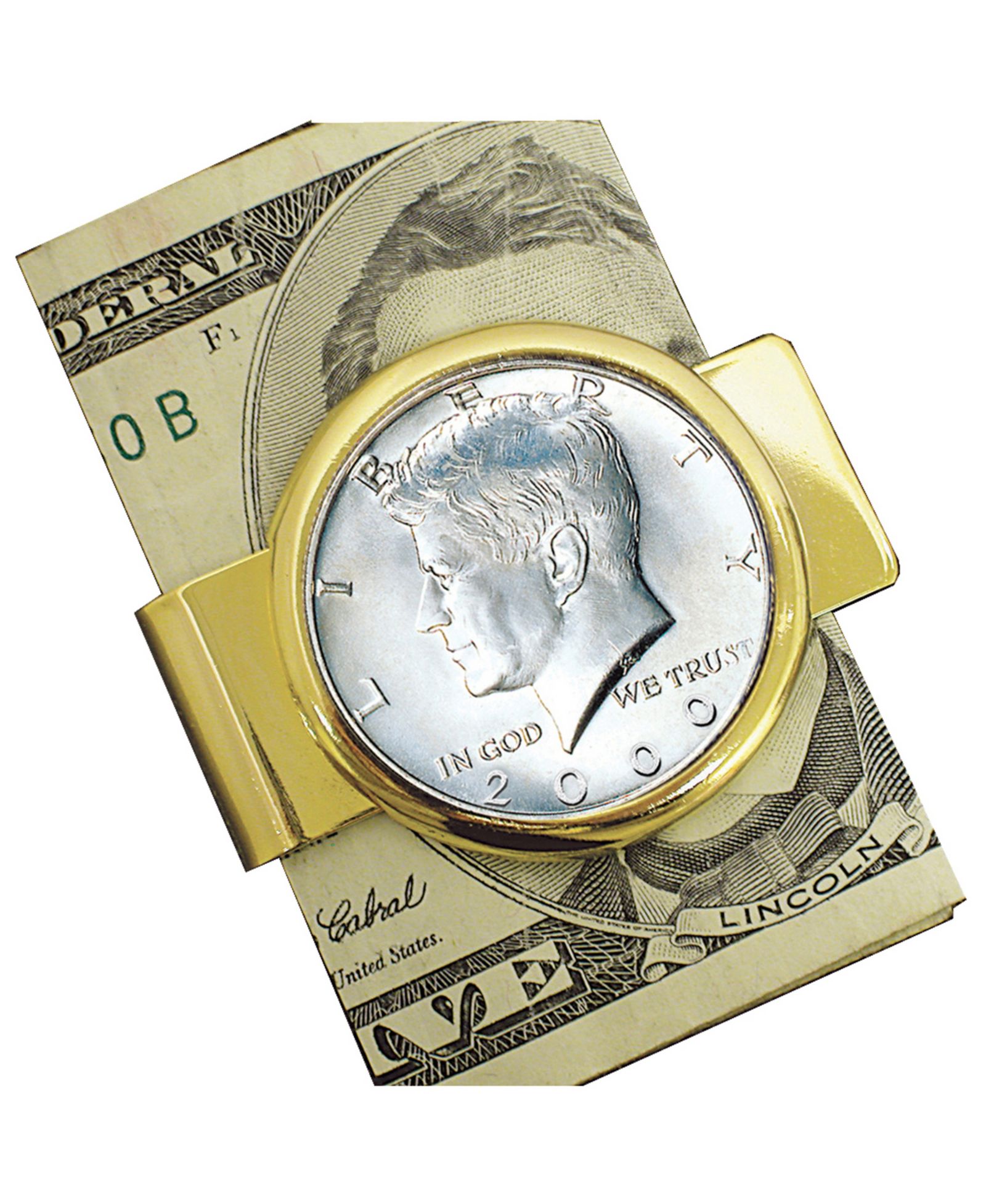 Мужской зажим для денег American Coin Treasures JFK Half Dollar Coin Money Clip