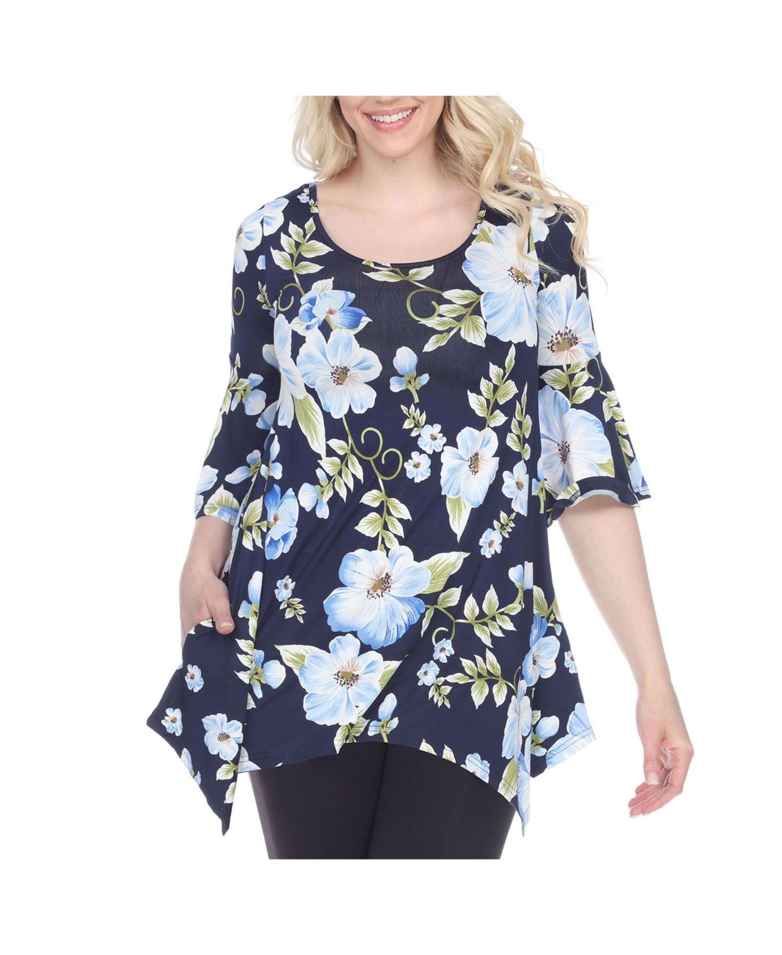 White Mark Women's Blanche Tunic Top