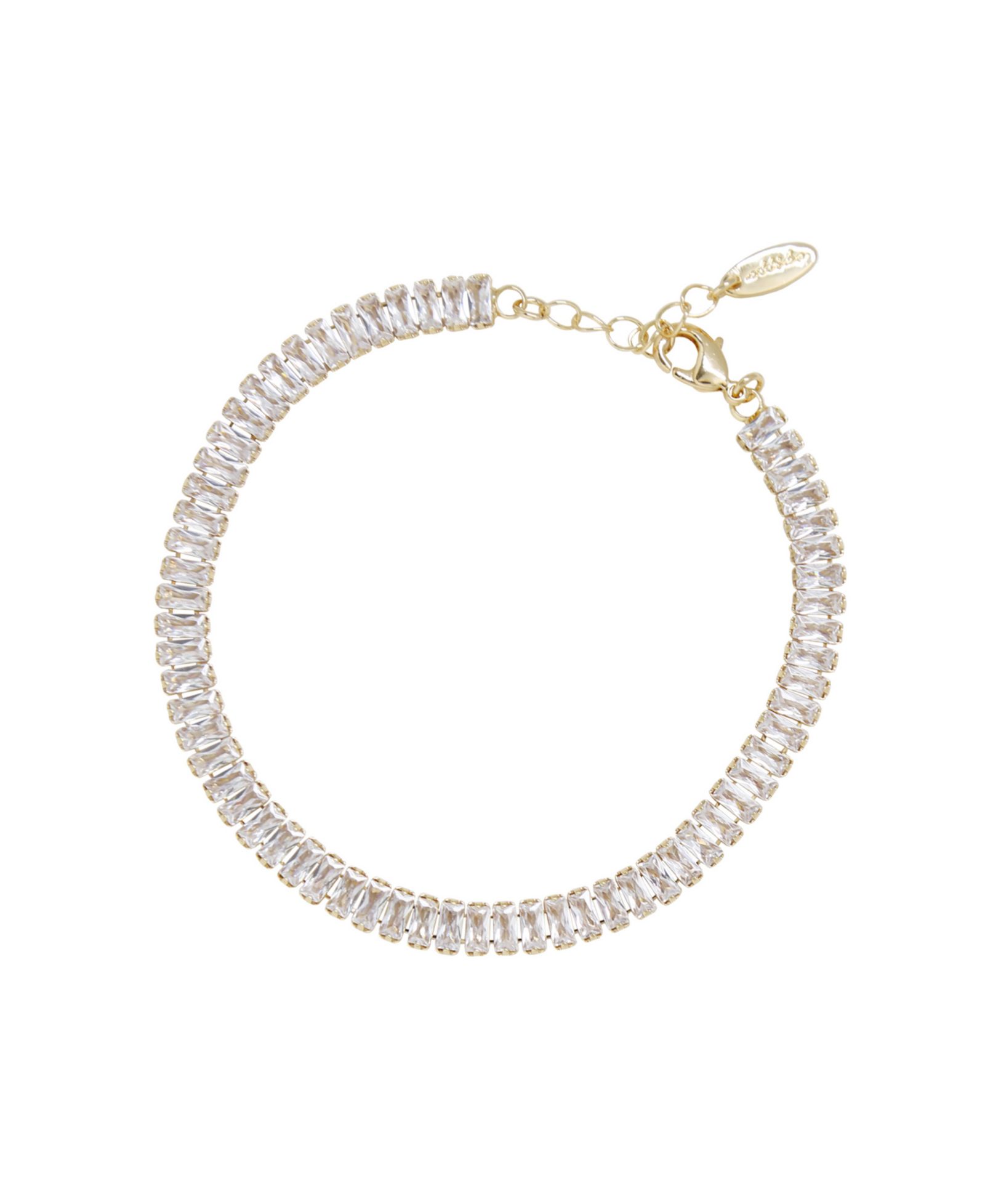 Женский браслет-анклет ETTIKA Rhinestone Baguette