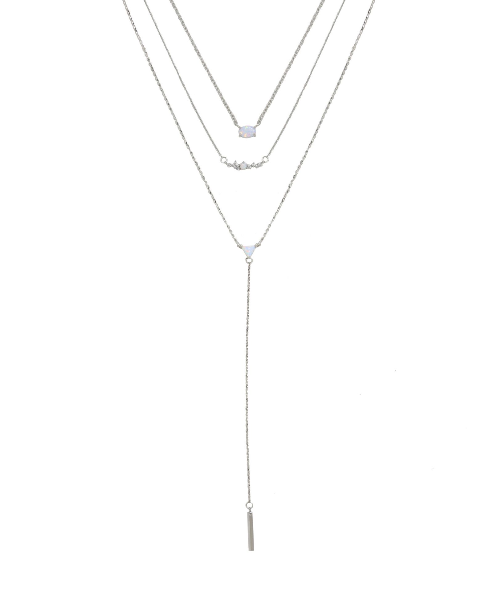 ETTIKA Layered Opal Lariat Women's Necklace Set of 3