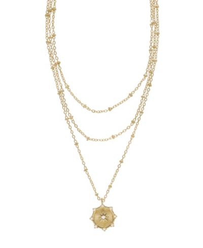 Женское многослойное ожерелье ETTIKA Compass Keepsake