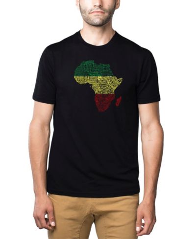 LA Pop Art Мужская хлопковая футболка с принтом Countries in Africa