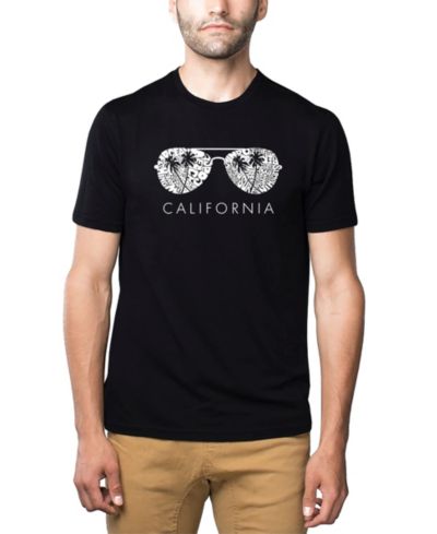 Мужская хлопковая футболка LA Pop Art с принтом California Shades