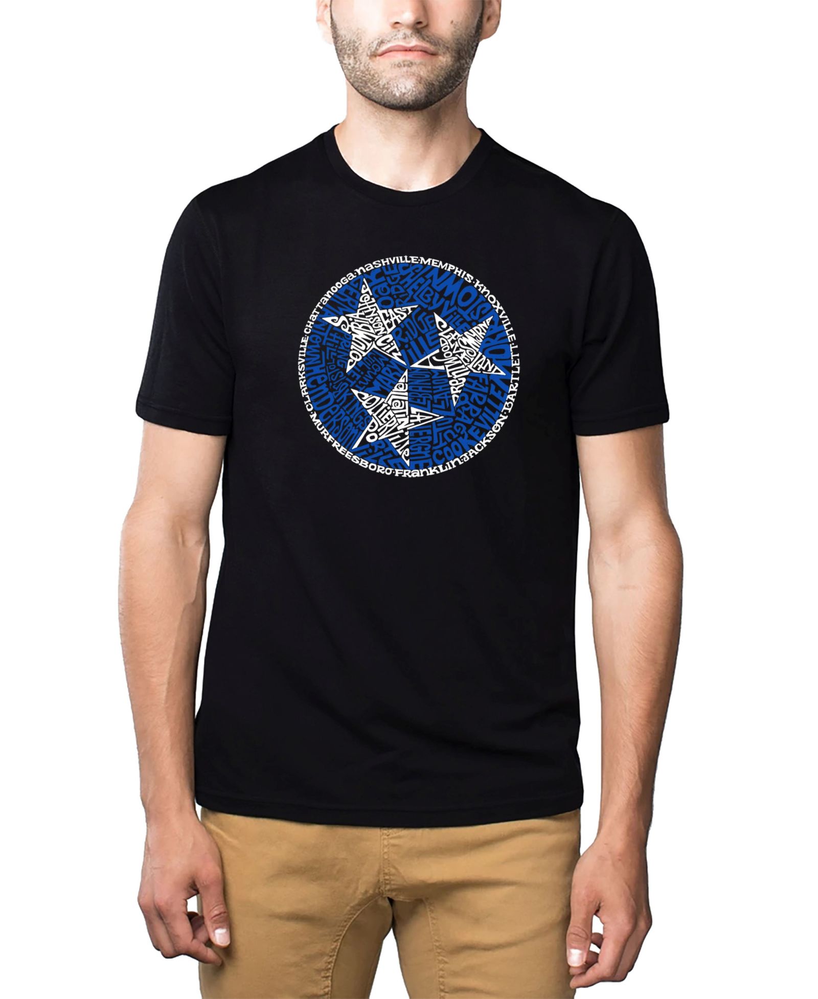 LA Pop Art Men's Premium Word Art T-shirt - Tennessee Tristar