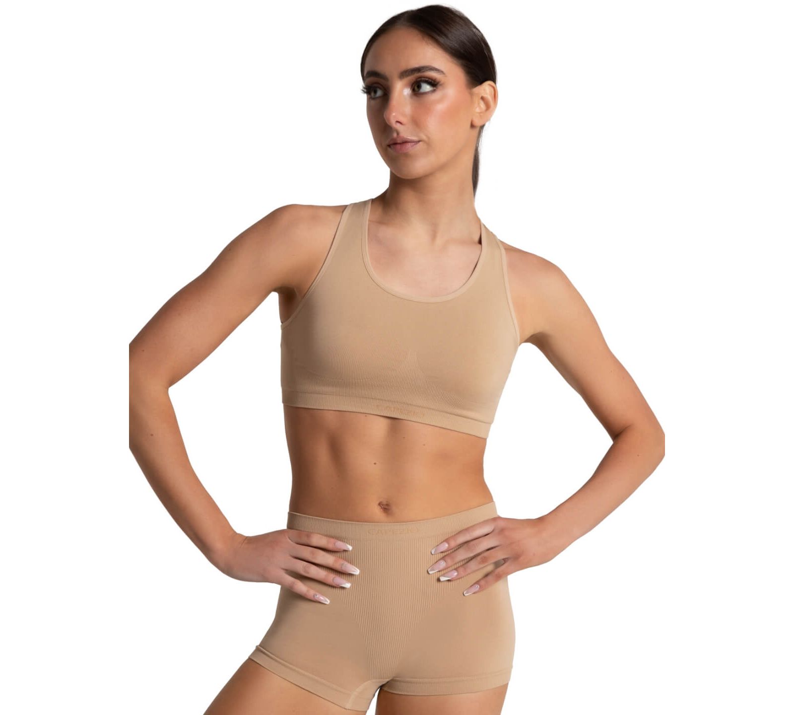 Capezio Women's Seamless Racerback Sports Bra