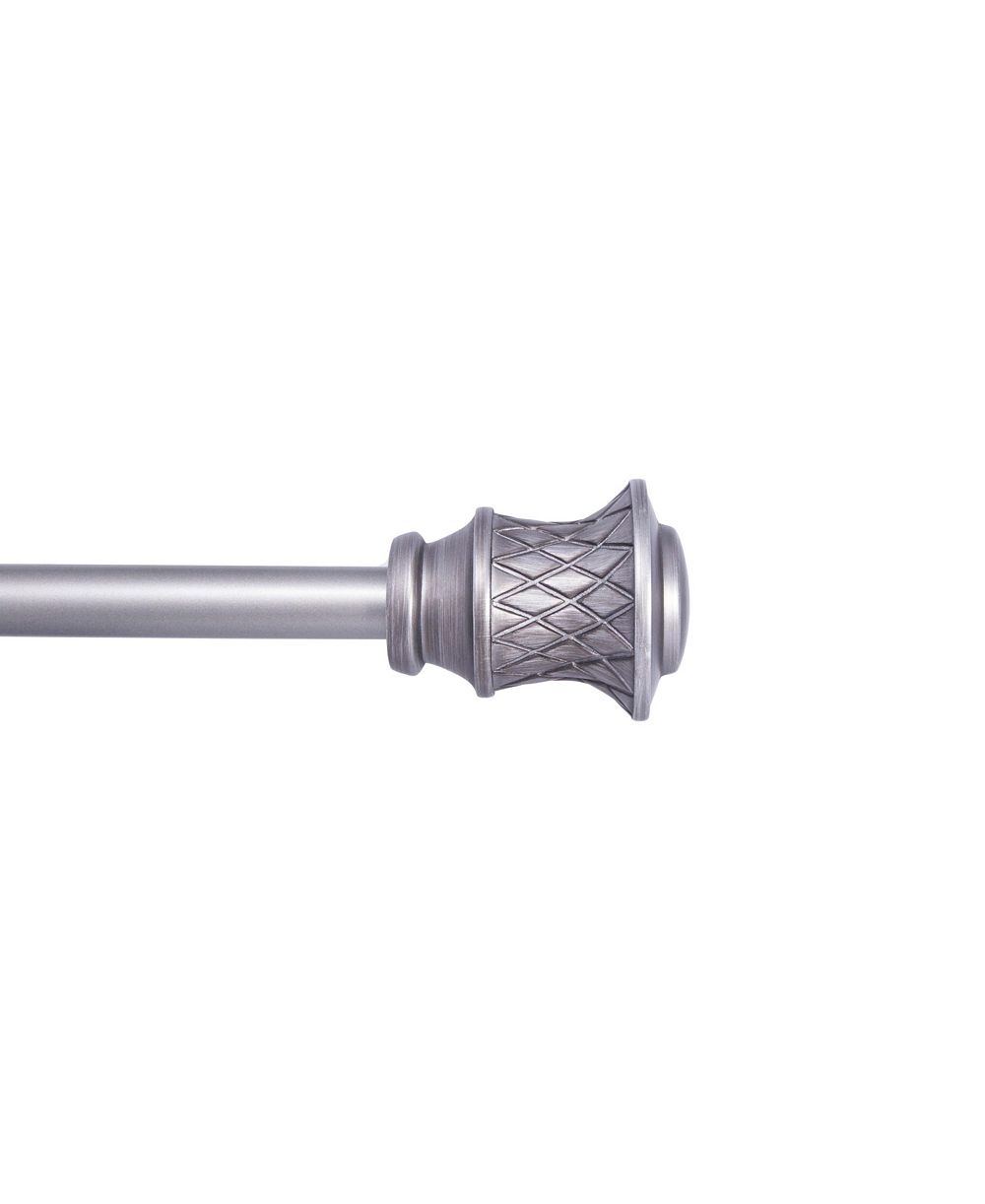 Kenney Fast Fit Jamey 5/8 Inch Decorative Curtain Rod for Easy Installation