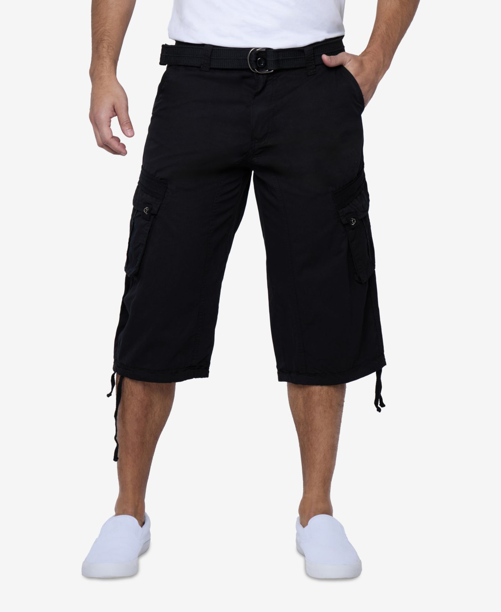 XRAY Men's Belted Below Knee Long Cargo Shorts