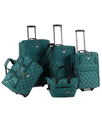 American Flyer Pemberly Buckles 5 Piece Luggage Set