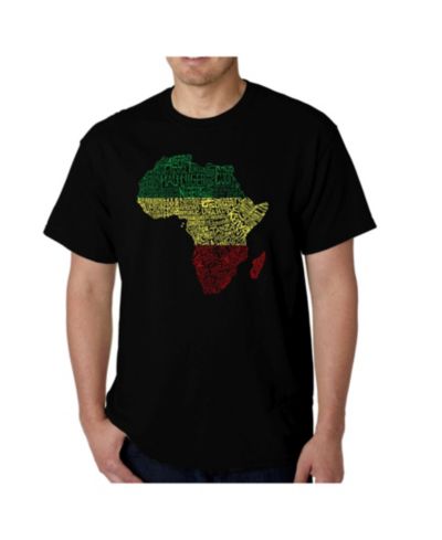 LA Pop Art Men's Word Art - Countries in Africa T-Shirt