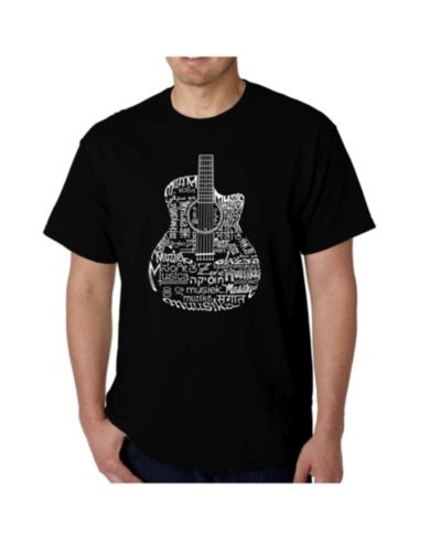 Мужская футболка LA Pop Art Word Art - Languages Guitar